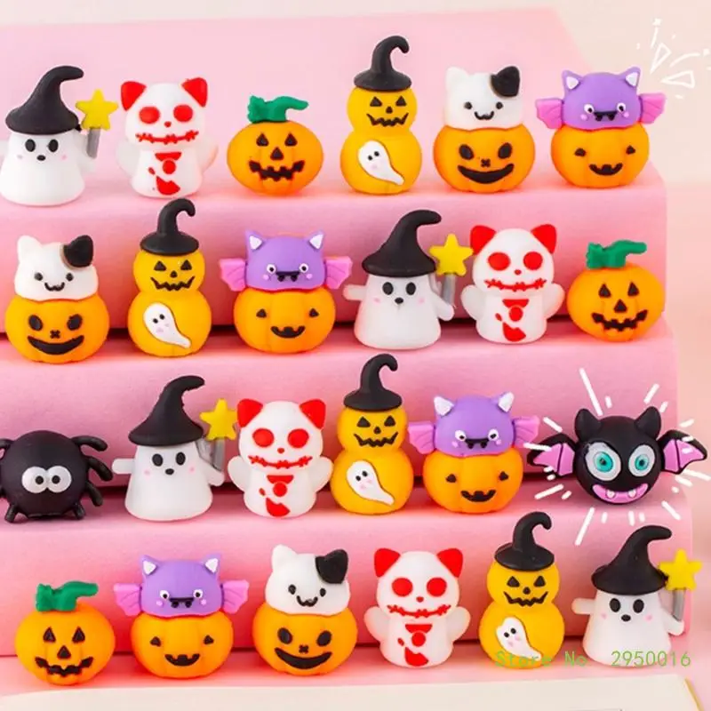 10Pcs Halloween Christmas Pencil Caps Silicone Pencil Tip Covers Chewing-proof Pencil Caps Pencils Extender Holder