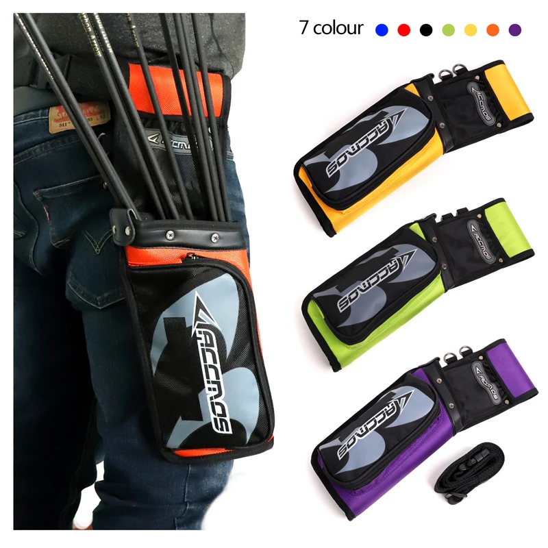 7 Color Field Arrow Quiver Reverse Hold + Bow Release Bag For Recurve Compound Bow Hunting