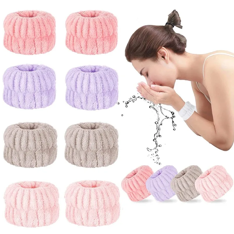 

4pcs Wash Face Headbands For Women Coral Fleece Hair Bands Hoops Hairbands for Women Girls Makeup Washing Face Hair Accessories