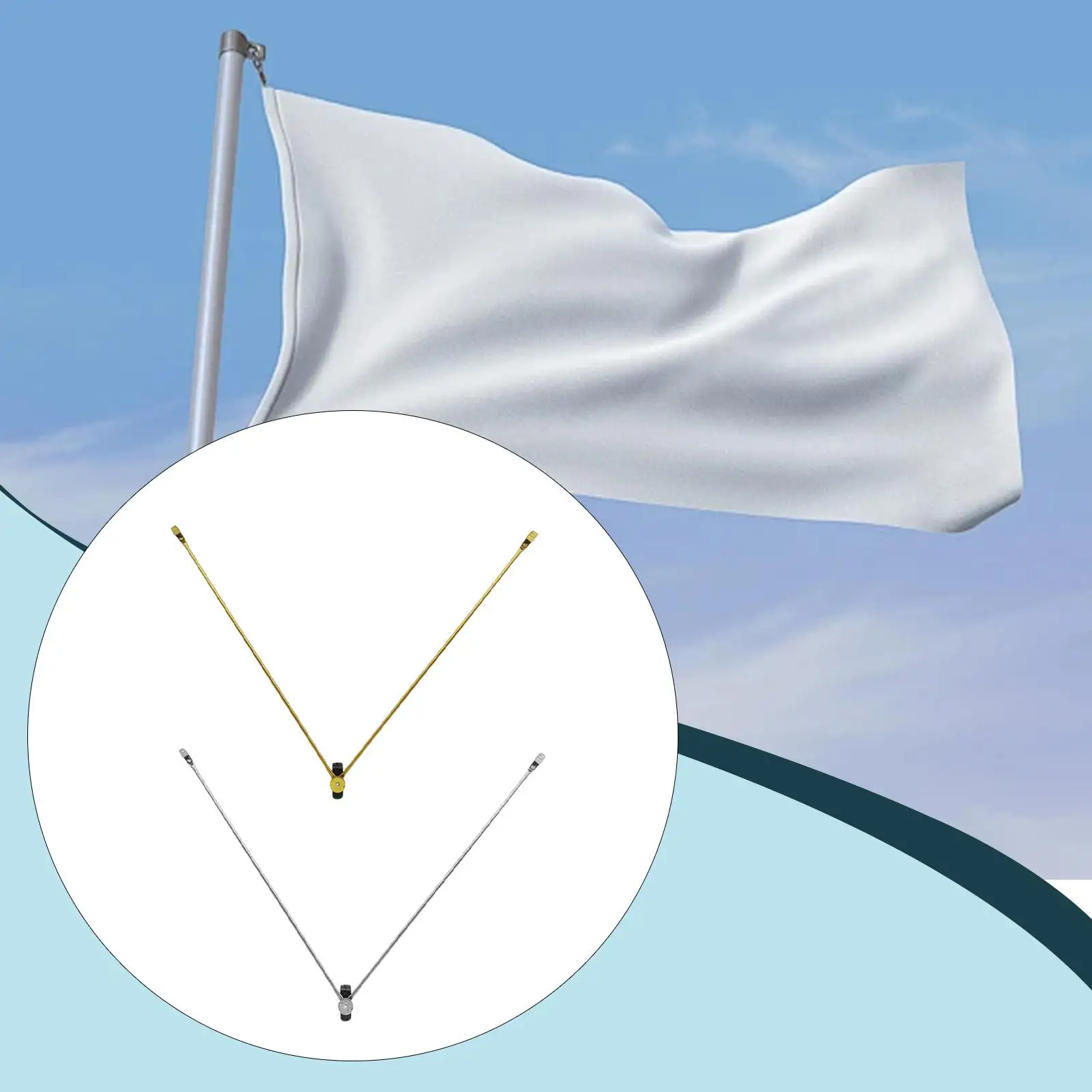 Flag Pole Display Adjustable Telescopic Banner Holder Steel 19.29 Inch for Custom Flags Room Decor