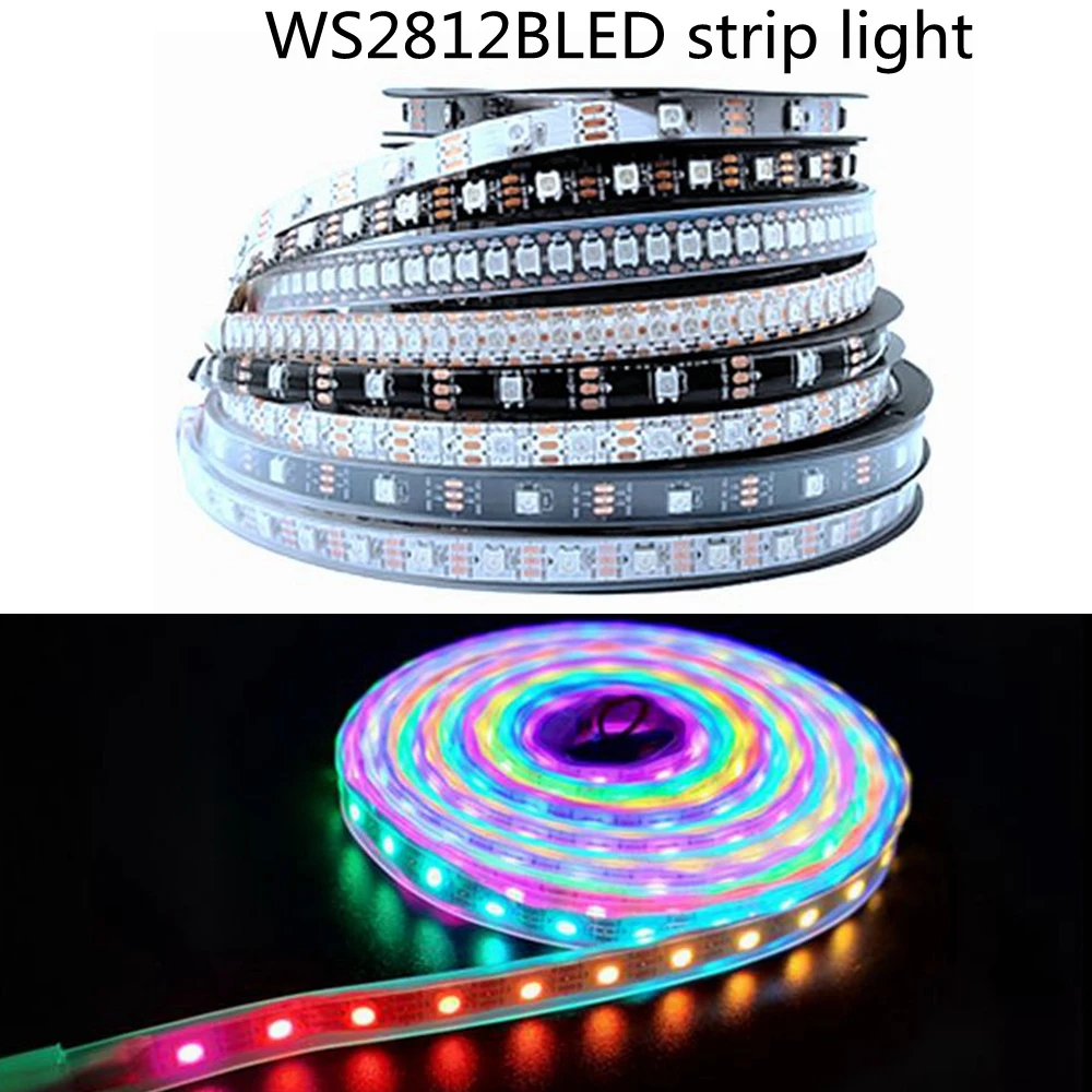 DC5V RGBIC SMD5050WS2812B addressable LED strip 30/60/74/96/144 LED/m, IP30/65/67 home lighting decoration light