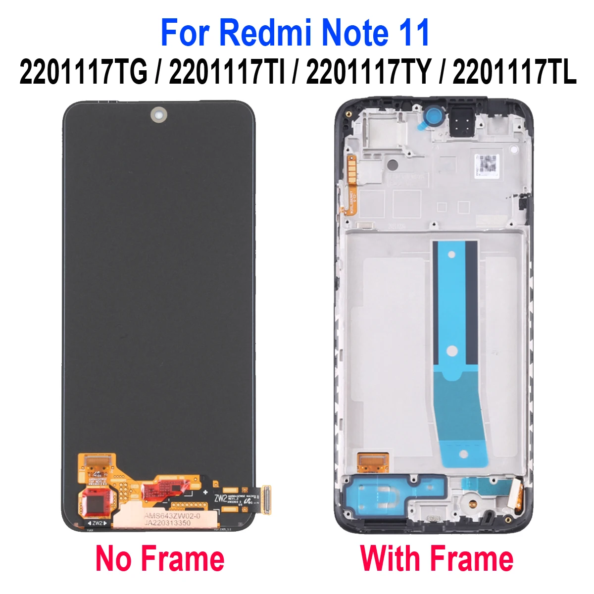 AMOLED For Xiaomi Redmi Note 11 Pro 5G 2201116TG LCD Display Touch Screen For Redmi Note 11 11S 2201117TG 2201117SI LCD