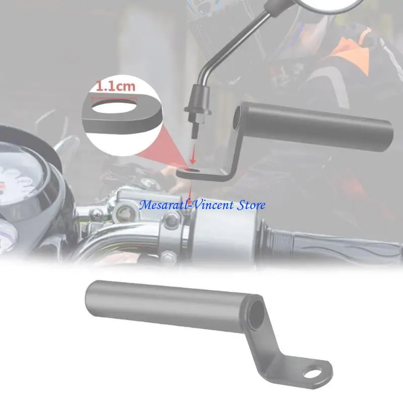 A70F Aluminum Alloy Motorcycle Mirror Extend Riser Spacers Extension Adapter Bracket