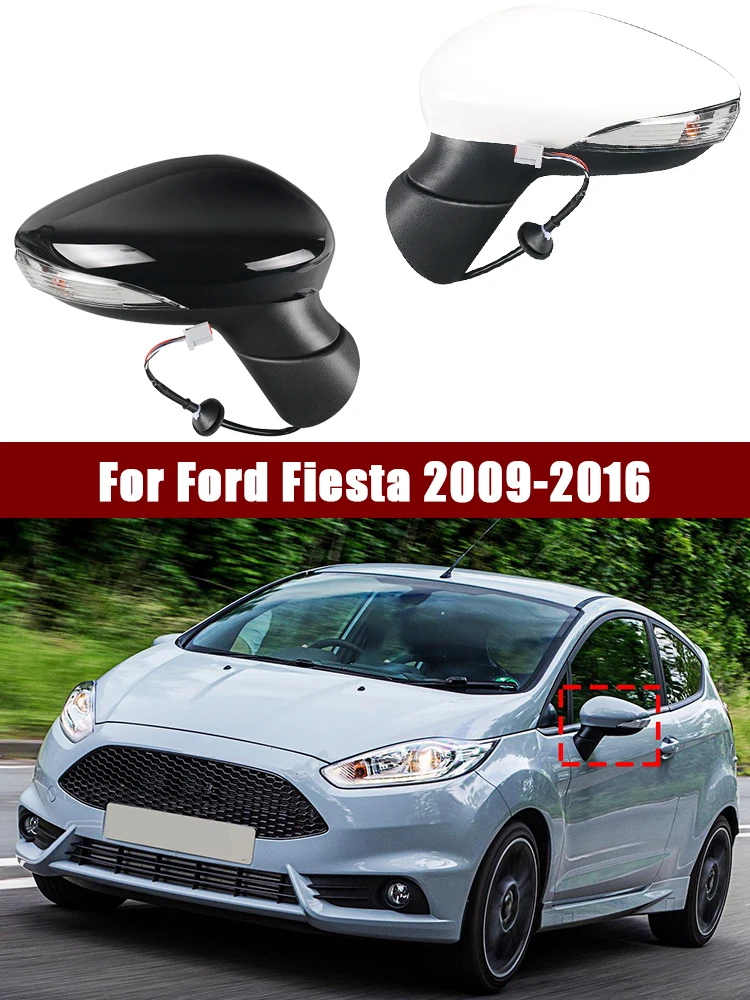 Ensemble de rétroviseur de voiture pour Ford Fiesta 2009 2010 2011 2012 2013-2016, accessoires automobiles, réglage électrique, clignotant LED