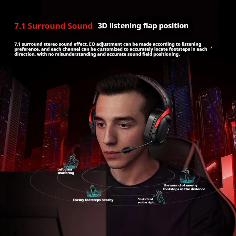 MCHOSE S9 Pro Gaming Headphone Tri-mode Wireless Aluminium Alloy AI Noise Reduction Customized Gaming Headset Pc Gamer Accessory