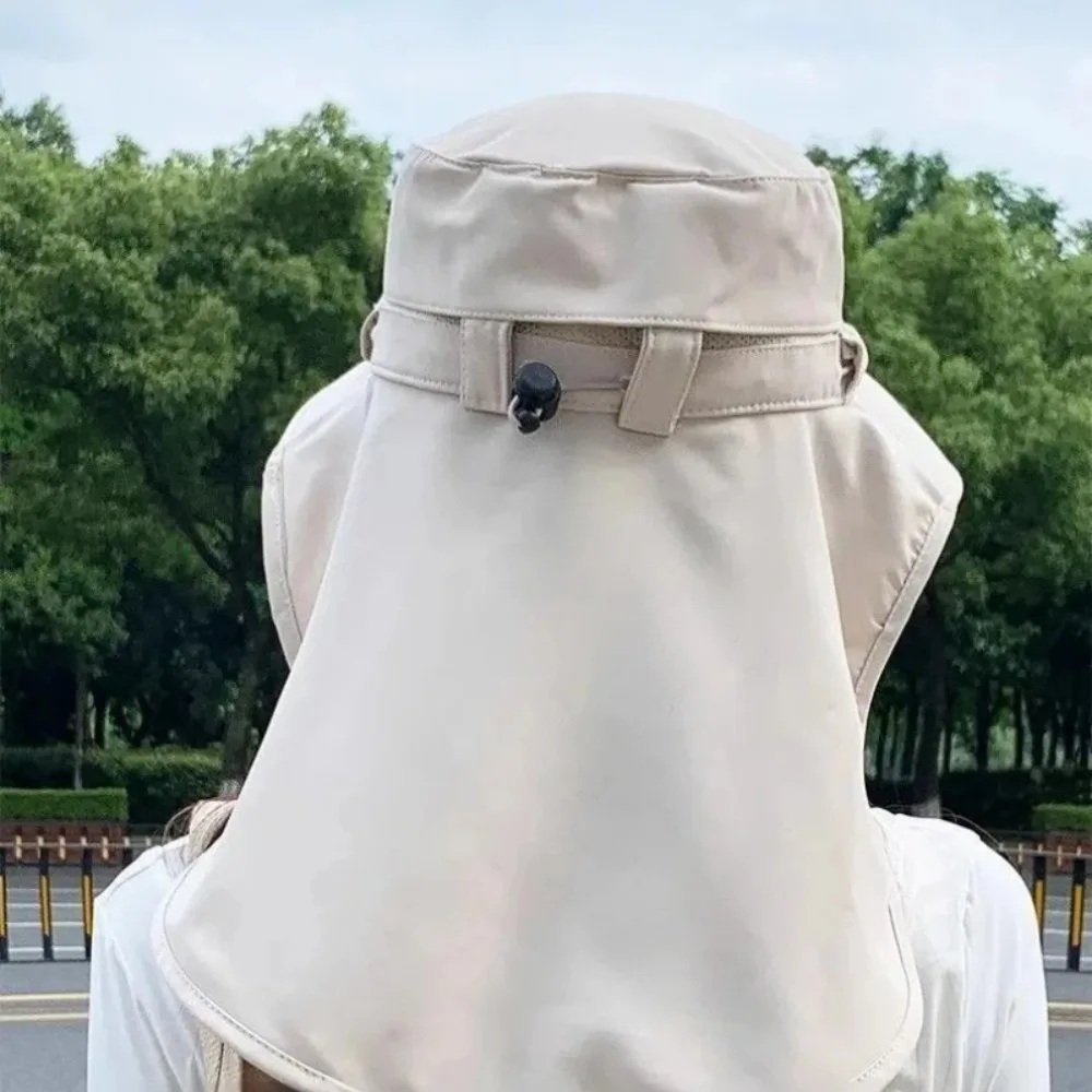 Breathable And UV Resistant Sun Hat With Face Mask And Neck Protector Suitable For Outdoor Fishing And Hiking Wide Brimmed Hat