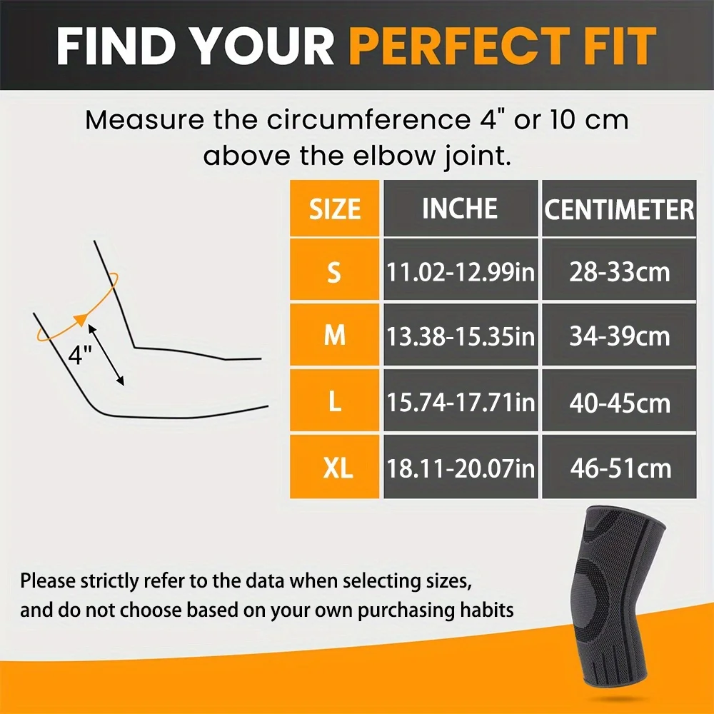 1pc Sports Elbow Protector For Men And Women, Joint Sleeve Protector Arm Sheath, Tennis Elbow Belt Strap Pressurized Winding view 2