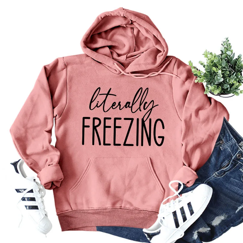 

Literally Freezing New Loose Casual Ladies Long-sleeved Sweatshirt Men and Women Universal Tops