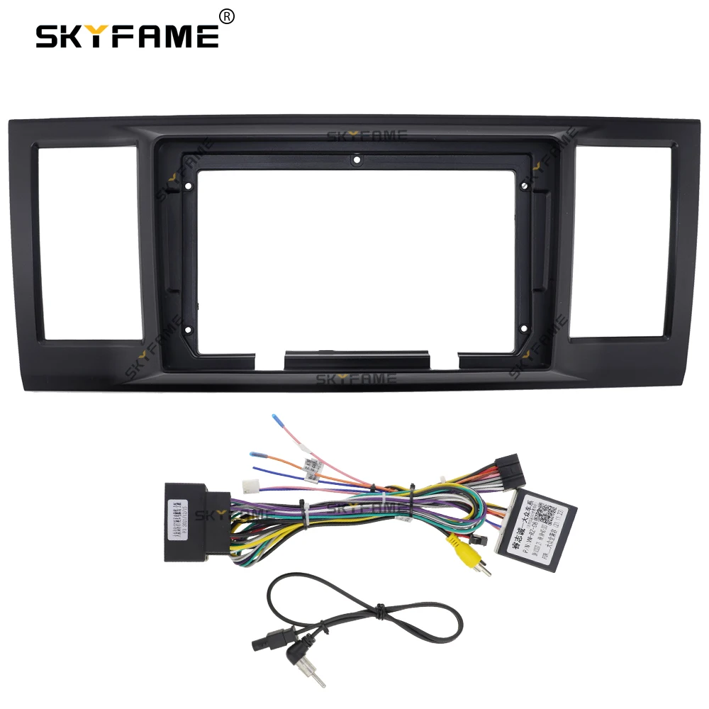 SKYFAME Auto-Rahmenadapter Canbus-Box Decoder Android Radio Armaturenbrett-Einbausatz für Volkswagen Caravelle 6 T6