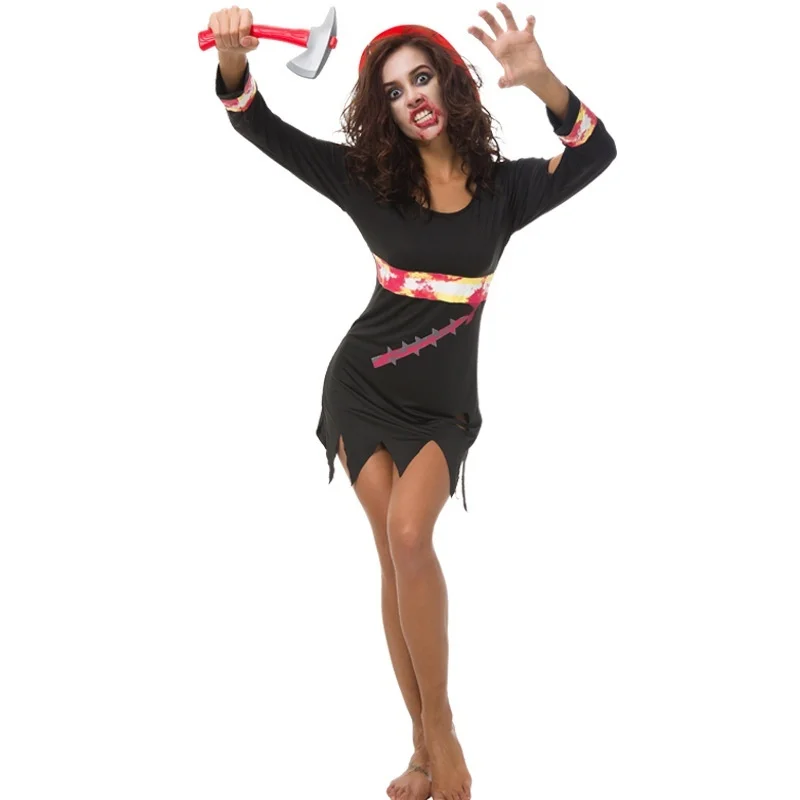 Halloween Terror Skelett Kostüm Pirat Teufel Rollenspiel Outfit Damen Traditionelles chinesisches Kostüm Bühnenaufführungskleidung