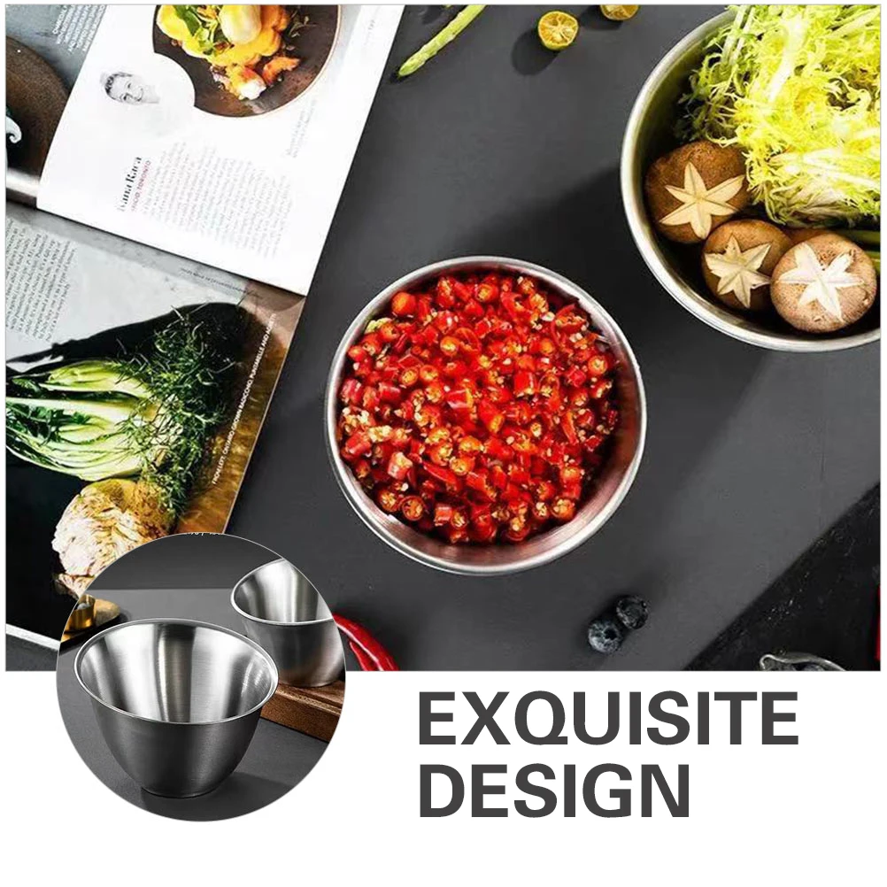 

Stainless Steel Oblique Mouth Bowl For Salad Vegetable Storage Smooth Design Easy Clean Modern Kitchen Container Bowl