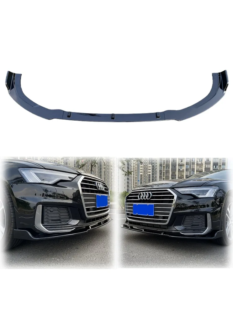 2019 Tot 2023 Voor Audi A6 S6 C8 S-lijn Voorbumper Lip Kin Spoiler Splitter Diffuser Cover Guard body Kit Glanzend Zwart ABS - afbeelding 2