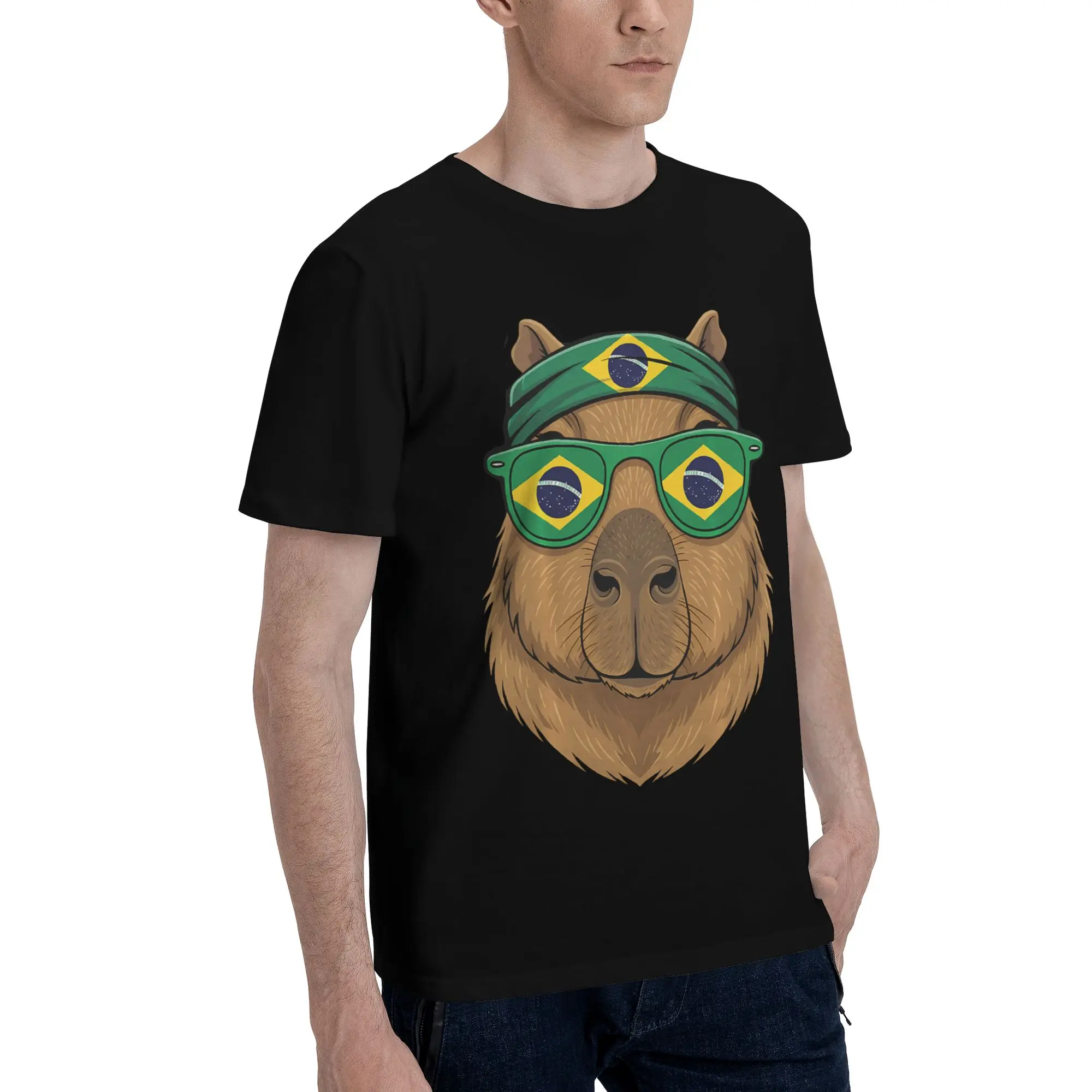 Roots Brasilian Pride Brasil  Funny Graphic 100% Cotton T-Shirt Brasil Flag Tees Tops For Men