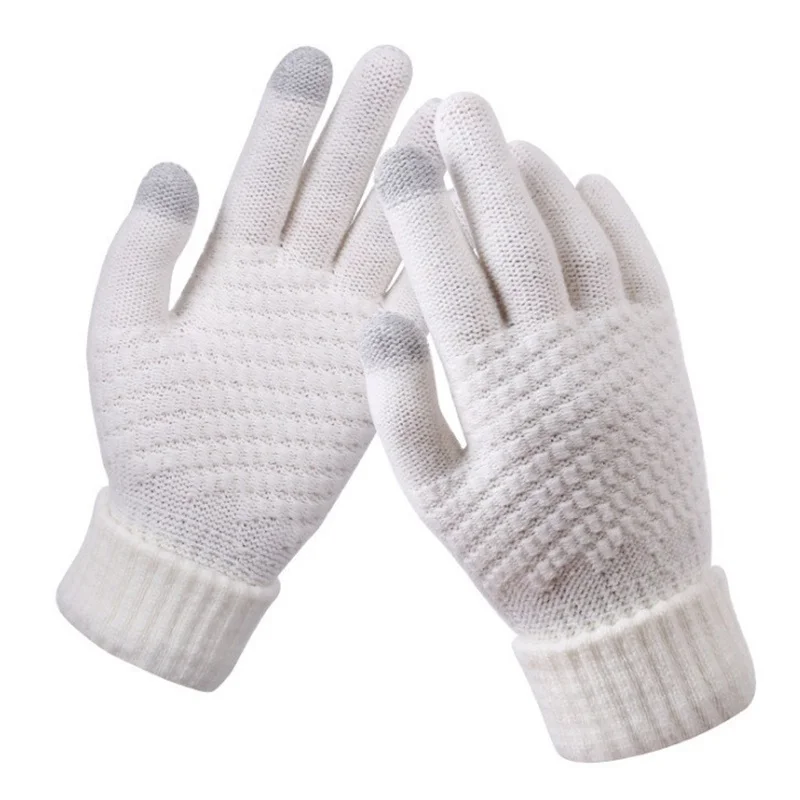 Winter touch screen gloves Cashmere thickened warm knitting outdoor cycling gloves for men and women