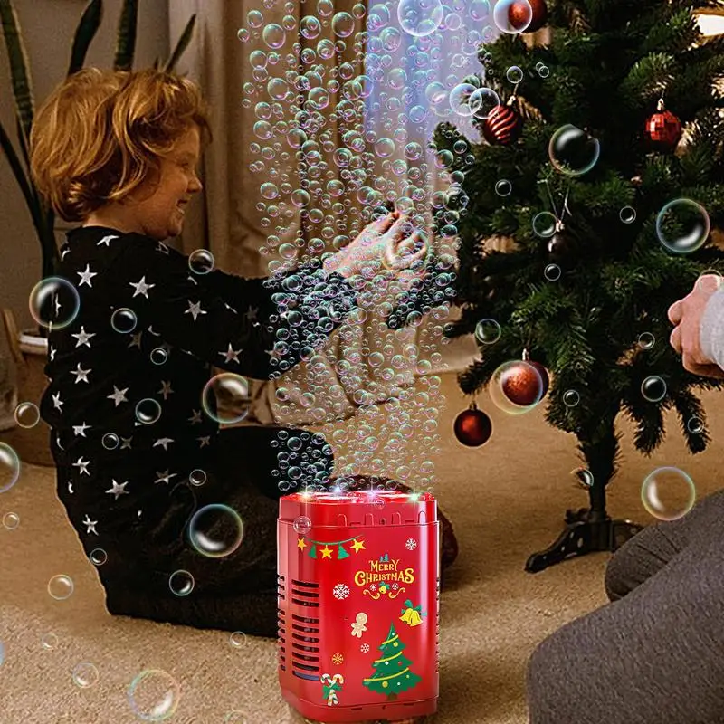 Firework Bubble Maker Firework Bubble Machine Toys Christmas Bubble Blower Machine Reusable Bubble Machine Toys With Lights For