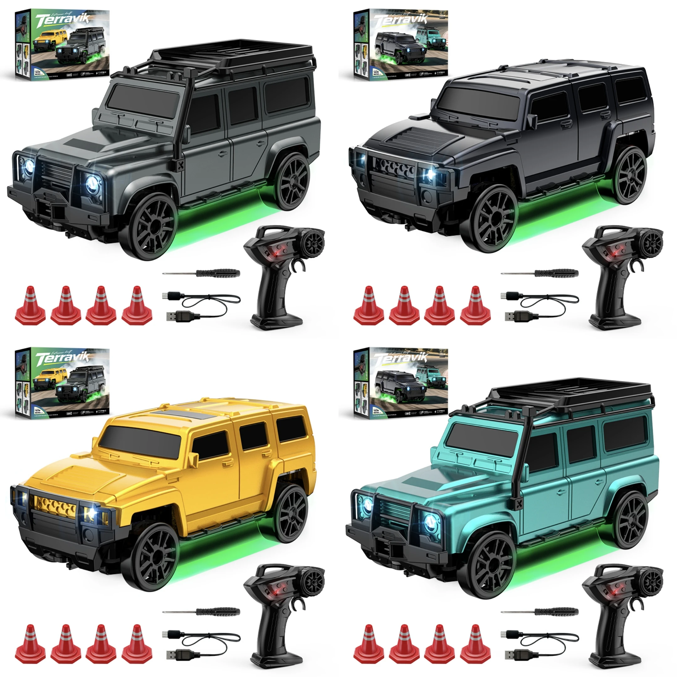 

1:64 Радиоуправляемый автомобиль 2,4G 4WD Высокоскоростной настольный автомобиль с дистанционным управлением Мини-внедорожный альпинистский автомобиль Mini GTR Гоночные настольные автомобили Игрушка для мальчика в подарок