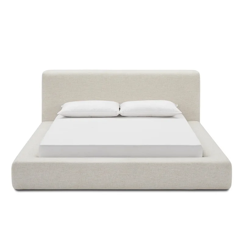 Wholesale Customized Upholstered Bed Double Size Tufted Design with Gas Lift Square Bed With Storage
