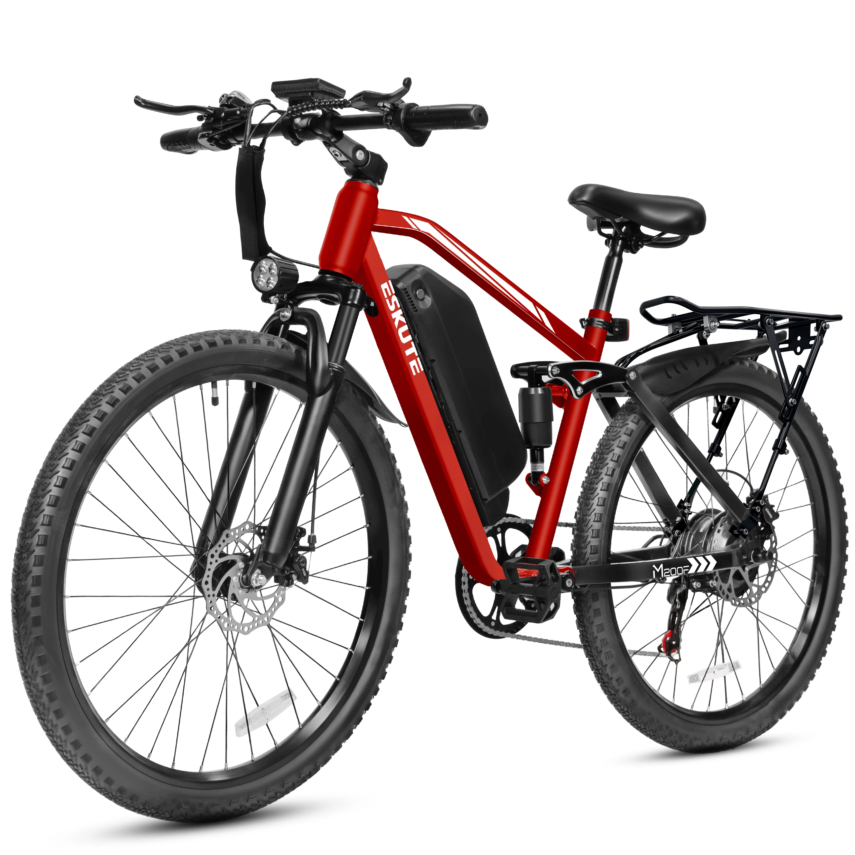 ESKUTE M200F Electric Bike for Adults – 27.5 inch Tire Mountain E-Bike,  Brushless Motor, 48V 20.8Ah Removable Battery, Up to 80 Miles, Step Over Commuter E-MTB, Full Suspensions image 5