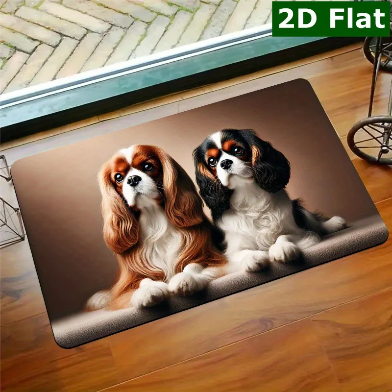 Cavalier King Charles Spaniel Area Rug Non Slip Washable Mat For Kitchen Bathroom Porch Living Room Pet Lover Home Decor