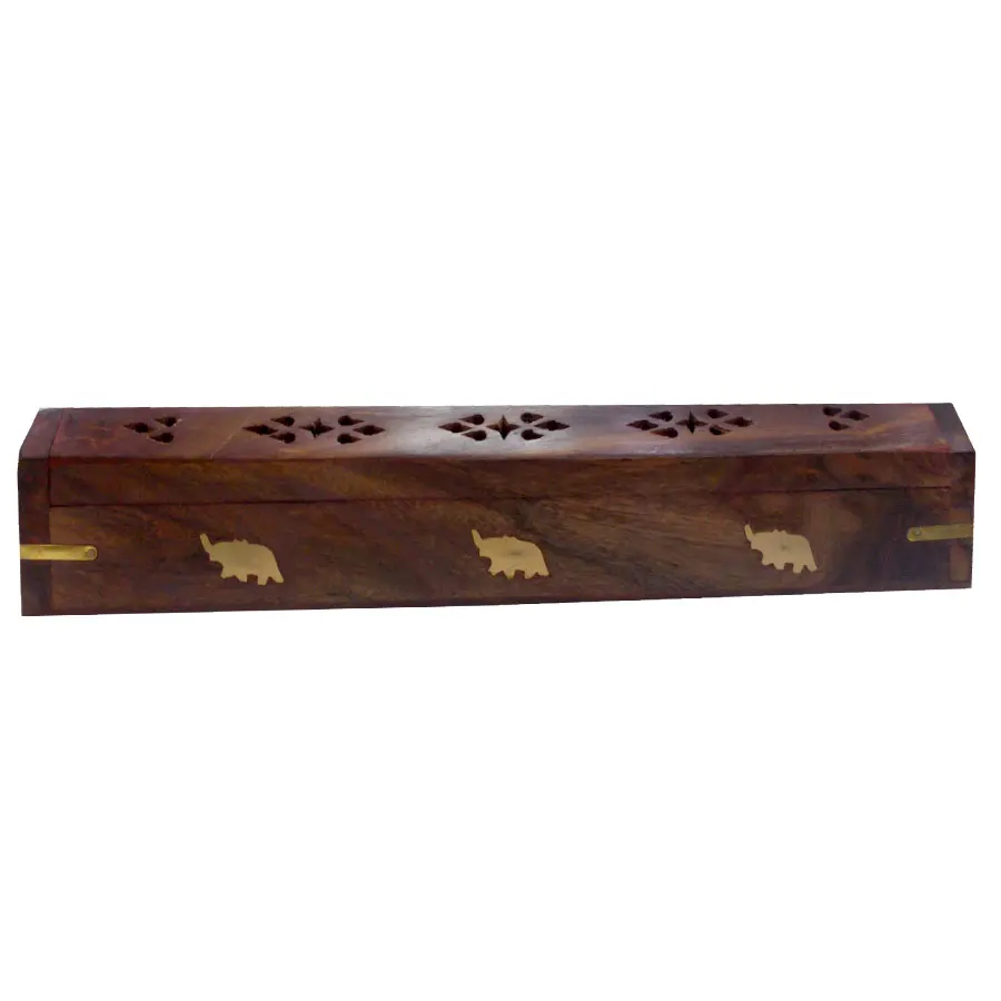 Incense burners-Wood Casket box 30Cm (big size)