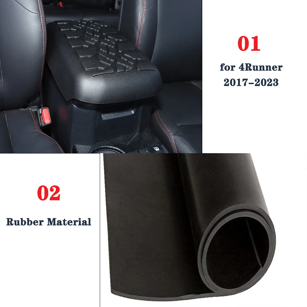 Bracciolo Box Cover Guard Pad tappetino protettivo in gomma per 4runner 2017 2018 2019 2020 2021 2022 2023 accessori interni auto neri