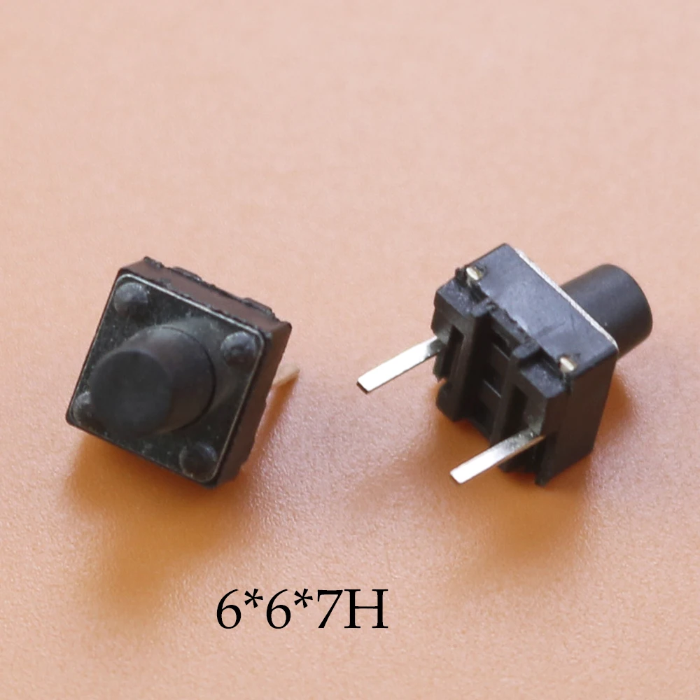 10/20/50PCS Tactile Push Button Switch 2 pins 6*6*5 mm Key Switches 6x6x4.3/5/6/7/8/9/10/12H Micro Switch Pin