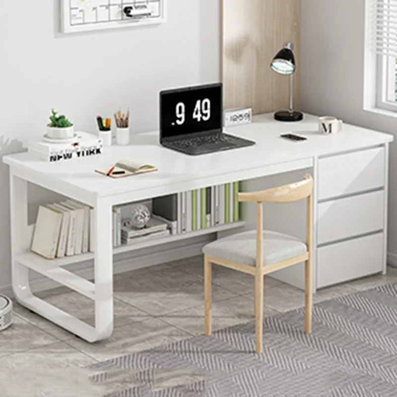 Modern Drawers Bedroom Office Desk Study Standing Writing Storage Computer Desks Standing Supplies Mesa Escritorio Furniture