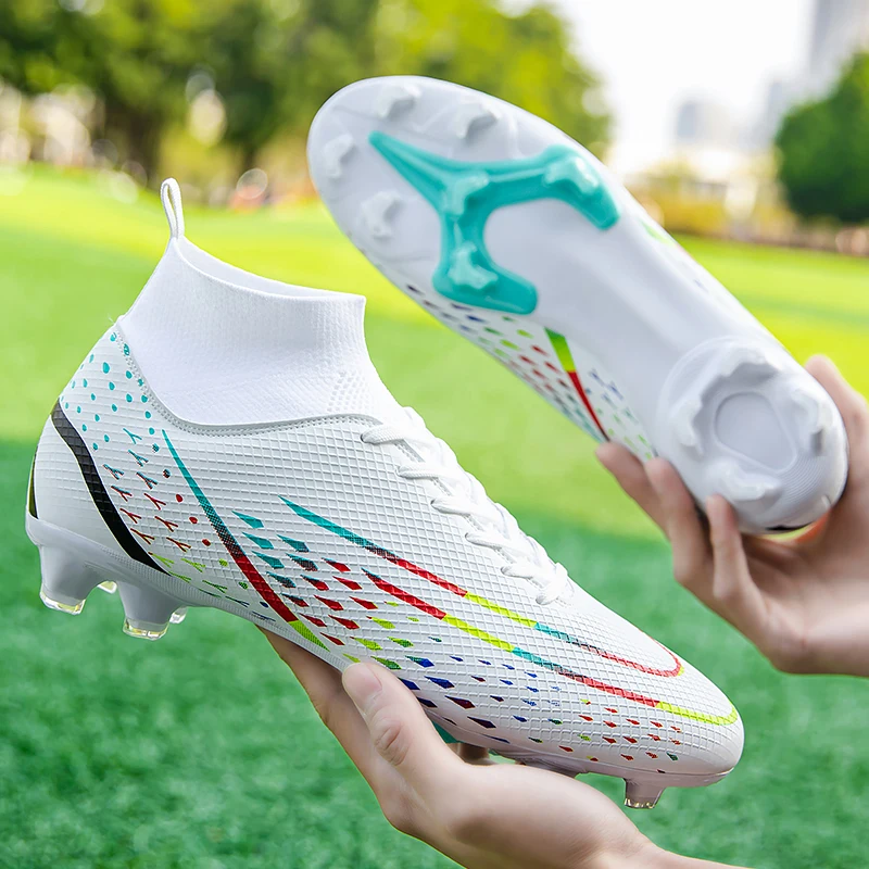 High Quality Mens Soccer Shoes Flexible Training Non-Slip Turf Soccer Cleats Boys TF/FG Football Sneakers Chuteira Campo