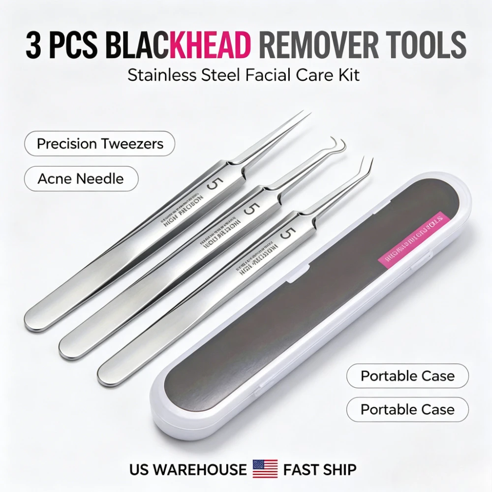High Precision Stainless Steel Beauty Tweezers Kit