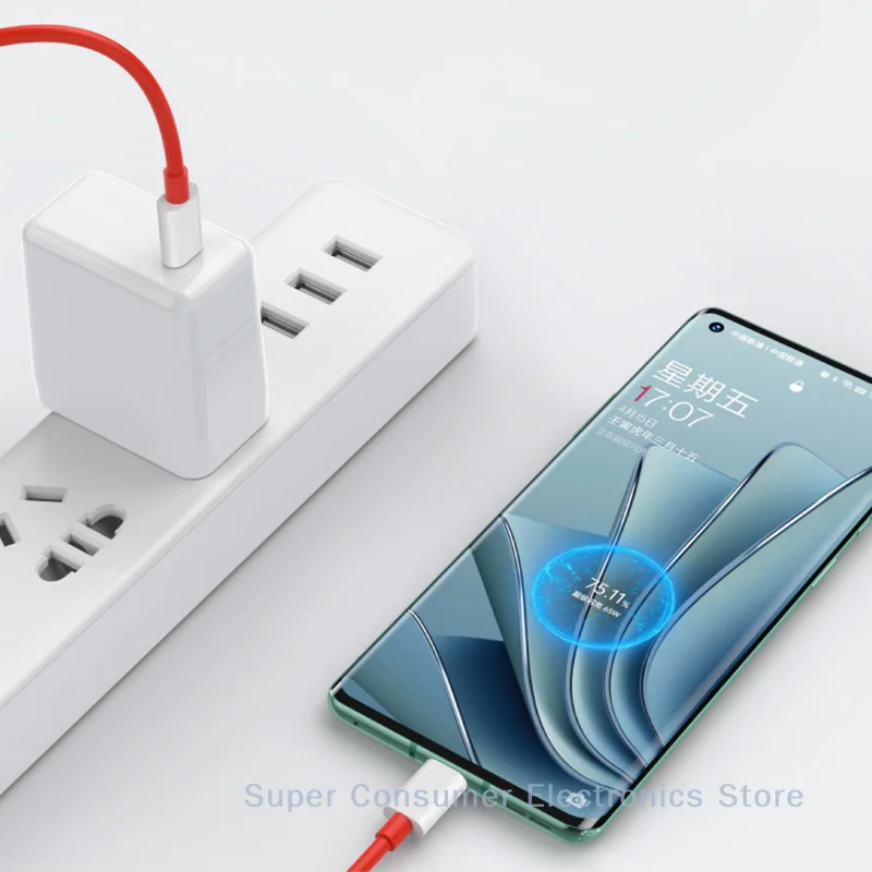 كابل شحن سريع من النوع C USB SUPERVOOC 2.0 لكابل OnePlus 9R 10 Pro 10R 11 11R 12 13 Nord 2T 3 CE USB C