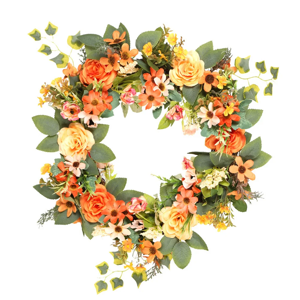 

Artificial Garland Decoration Small Wreaths Green Wooden Plastic Simulation Peony Wreath Wedding Holiday Garland Decor