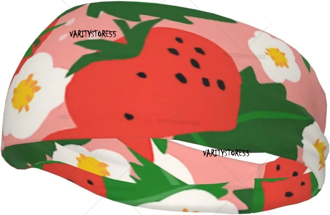 

Забавная повязка на голову с клубникой, стильные повязки для йоги, дышащие повязки для тренировок, аксессуары для волос для бега