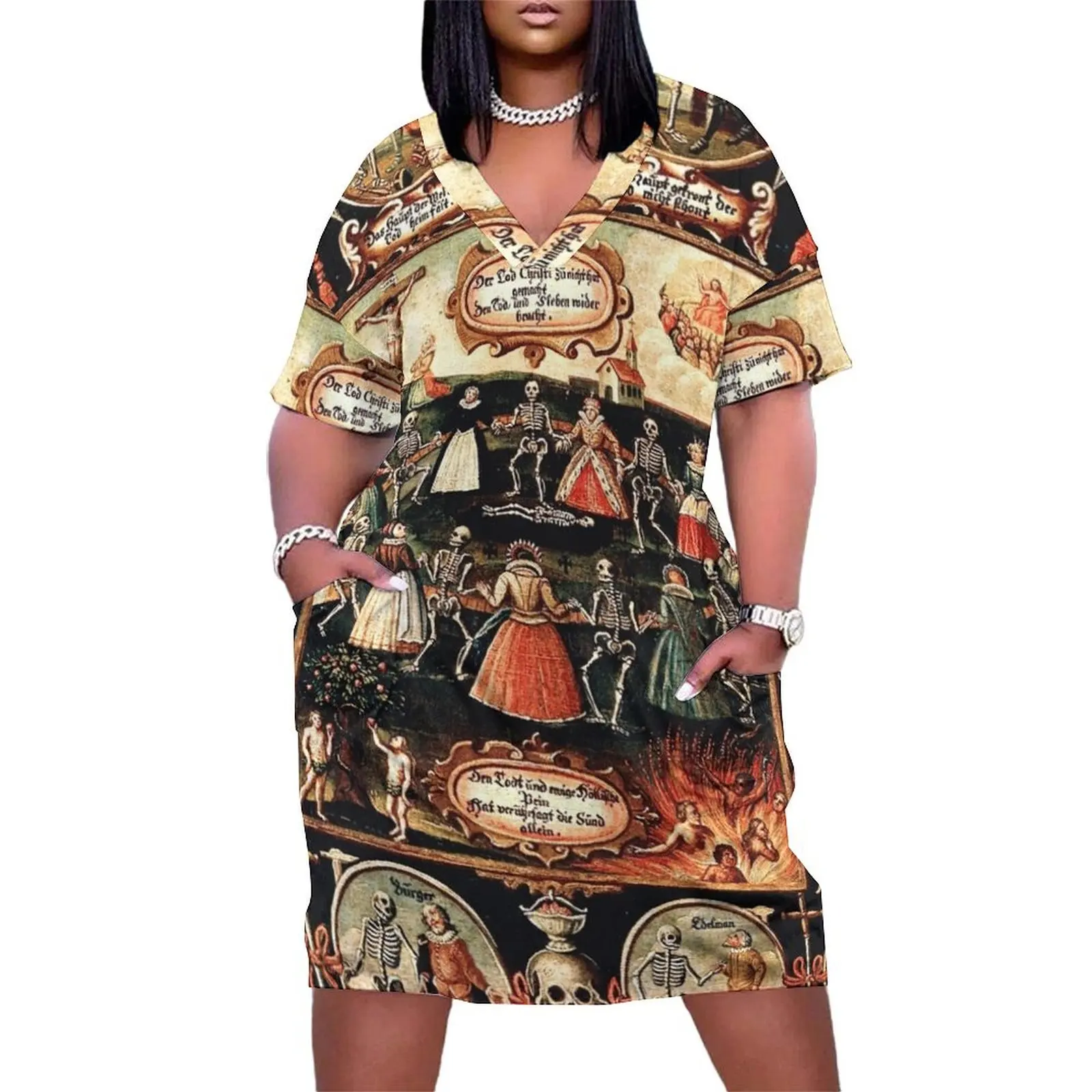 

Hans Holbein - The dance of death Loose Pocket Dress Cocktail of dresses Womens dresses summer dress women 2025