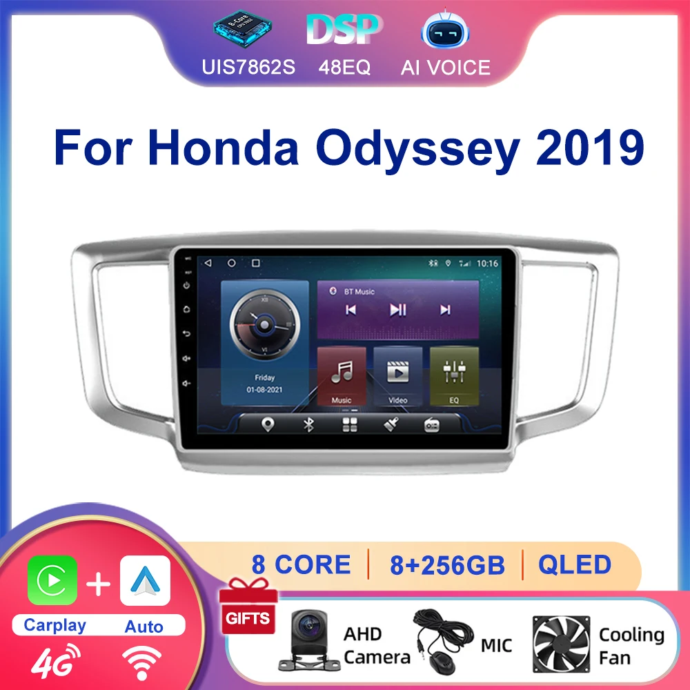 10 Inch Android Car Stereo Touch Screen For Honda Odyssey 2019 Carplay Car Dvd Player Radio Gps Navigation Multimedia System