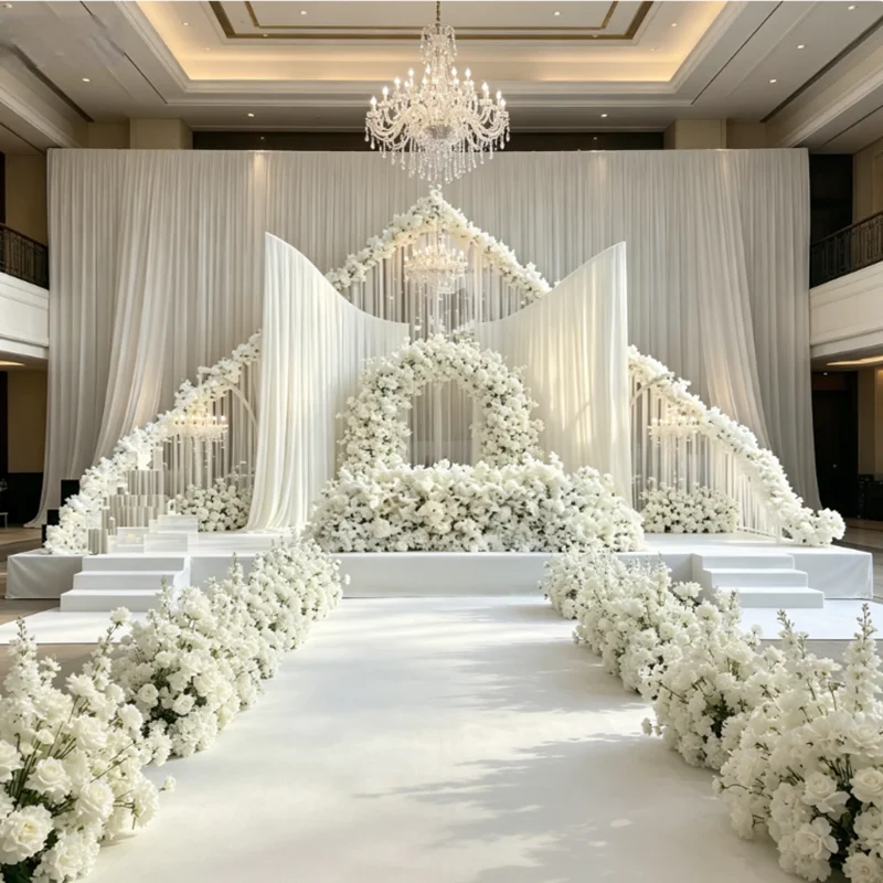 

Новые большие свадебные арки для мероприятий на открытом воздухе, декорации для помолвки, фон для сцены, треугольный каркас