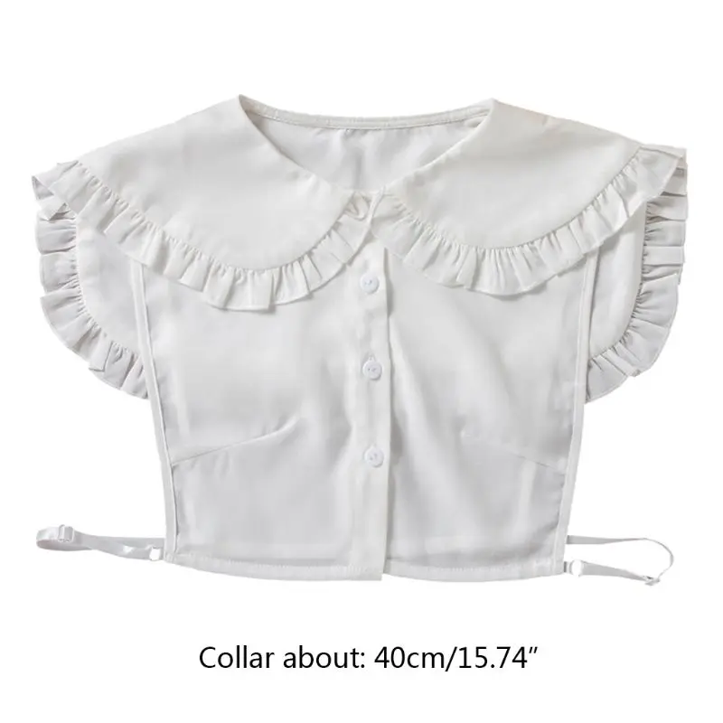 Japanese Women Girls for Doll Detachable False Fake Collar Pleated Lapel Shawl Shoulder Wrap Sweet Drop Shipping