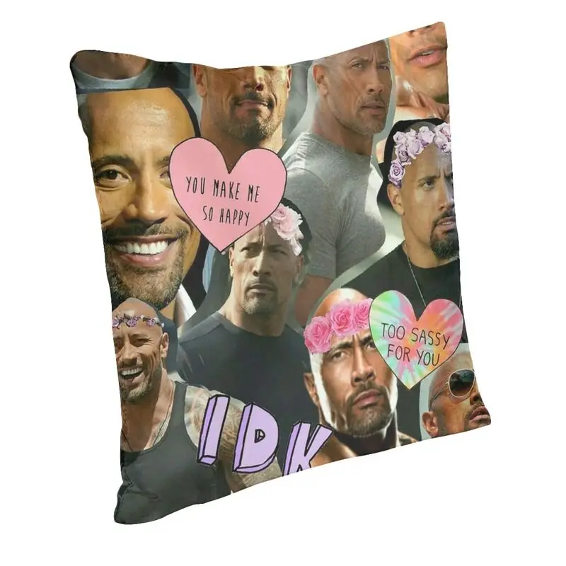 Dwayne The Rock Johnson Cushion Covers Sofa Home Decor Square Throw Pillow Cover 45x45