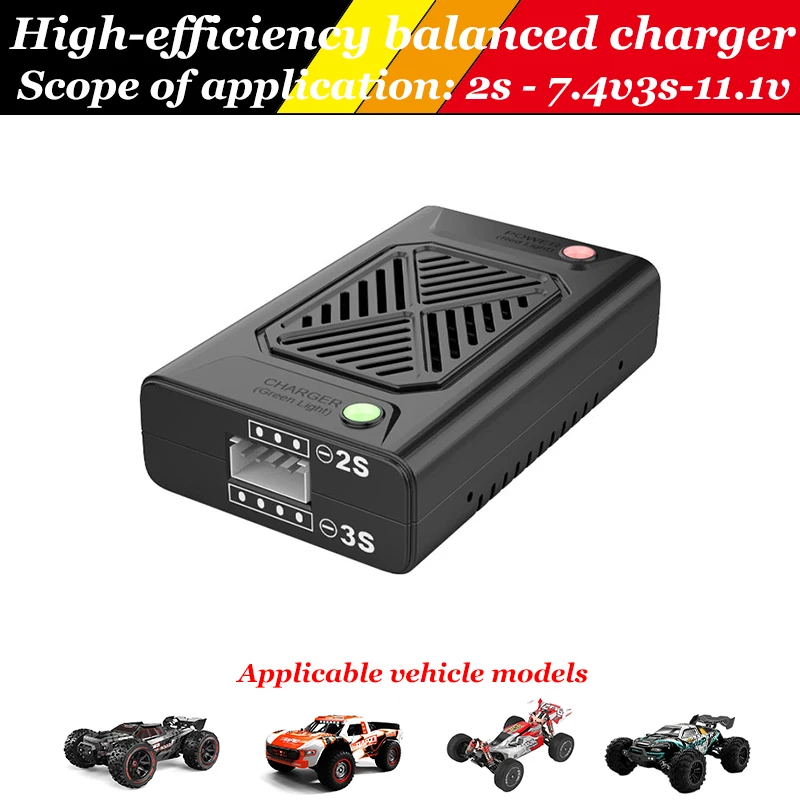 

WLtoys MJX SCY JJRC RC Cars High-efficiency Balanced Charger Rechargeable Suitable for: 2S-7.4v 3S-11.1v Lithium Battery