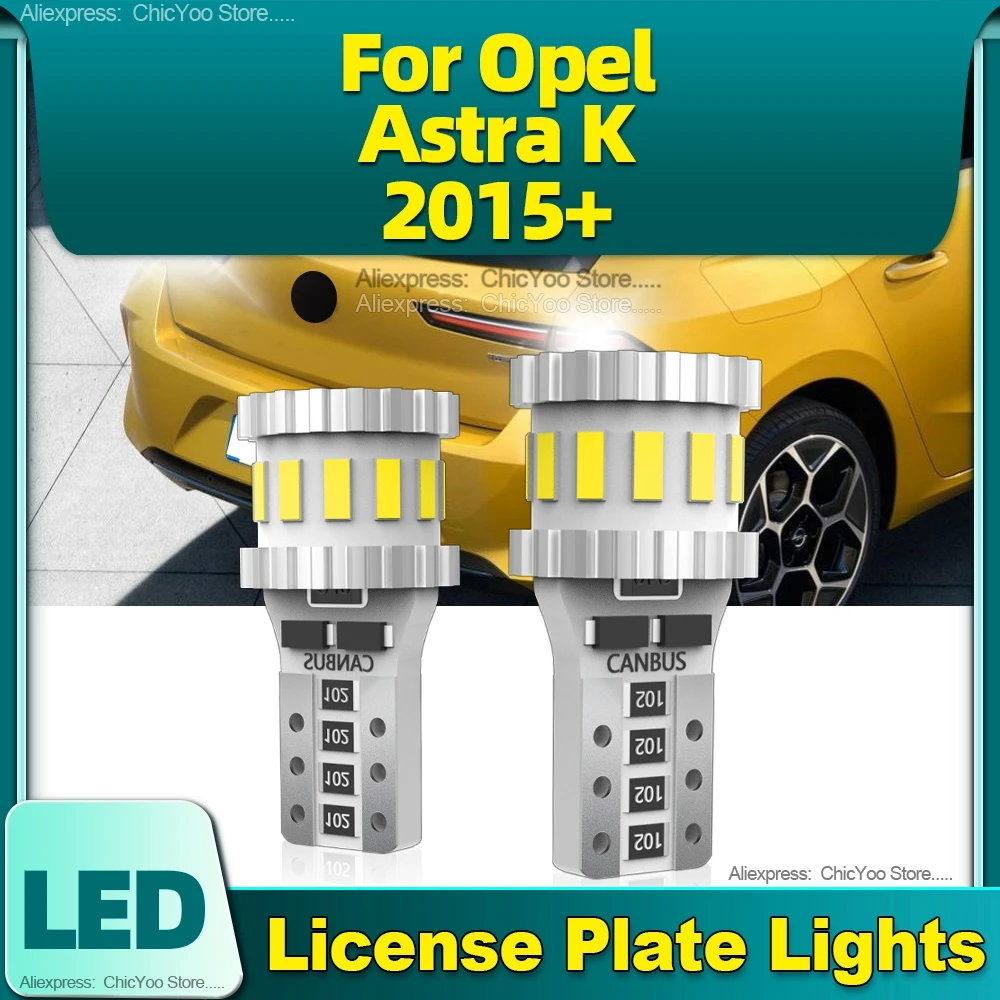 

2Pcs High Quality 12V T10 Canbus LED Car Bulbs 6000K W5W License Plate Light For Opel Astra K 2015 2016 2017 2018 2019 2020