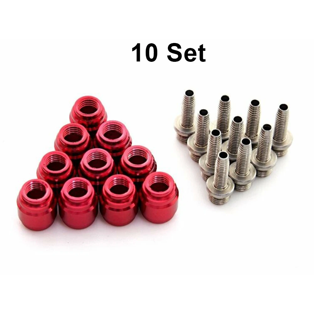 10 Sets For AVIDs Brake Olive Head Kit Stainless Steel & Aluminum Alloy Needles Bicycle Disc Brake Maintenance Bike Accessories