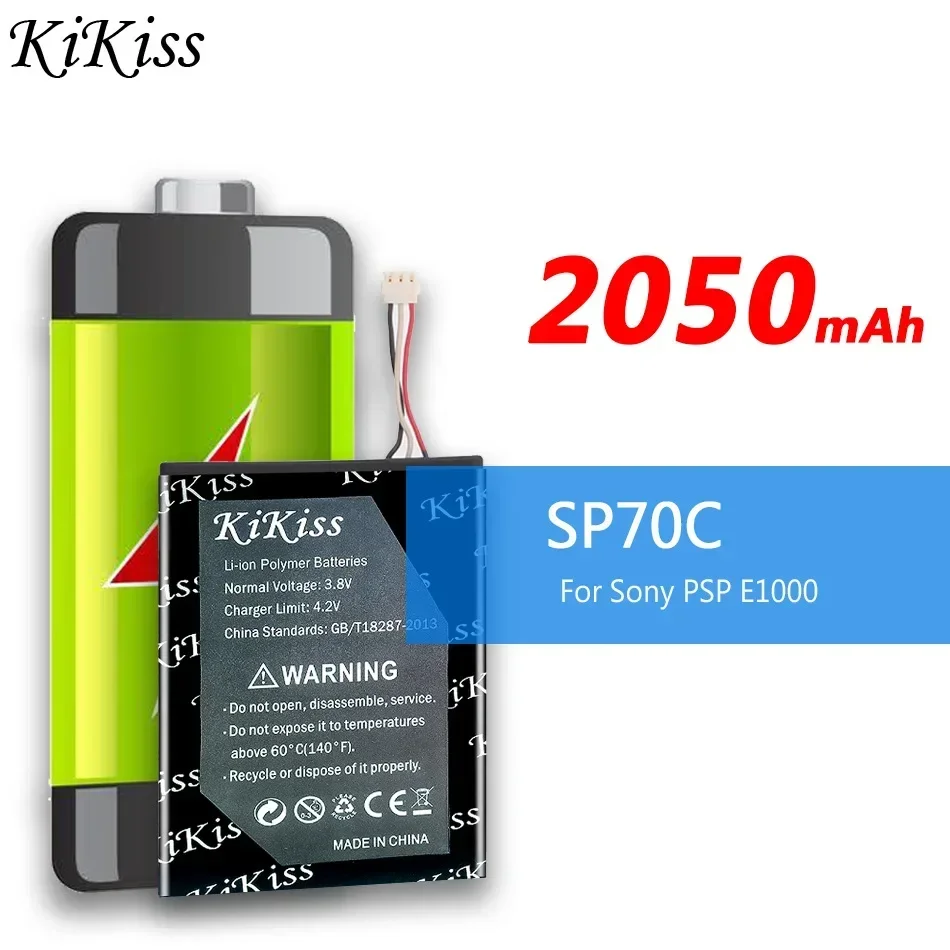 

Аккумулятор KiKiss SP70C емкостью 2050 мАч для Sony PSP E1000, E1002, E1004, E1008, импульсная беспроводная гарнитура 7,1