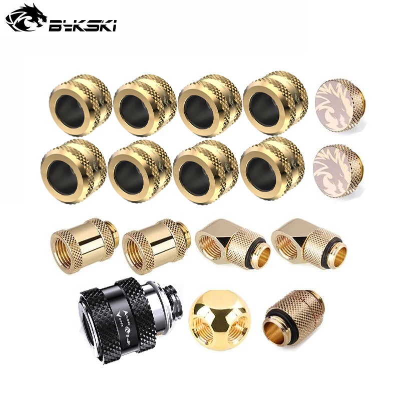 

BYKSKI Fitting 90 Degree Hard Tube Fittings Water Cooling Pc Computer Accessories water valve Kit DIY G'1/4 Thread Accessories