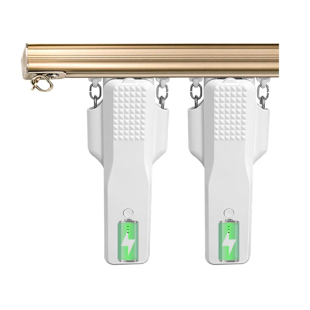 

SZMYQ Tuya Battery Rechargeable Curtain Robot WiFi Runners Opener U Rail Glijders Wireless Automatic Curtain Driver Robot