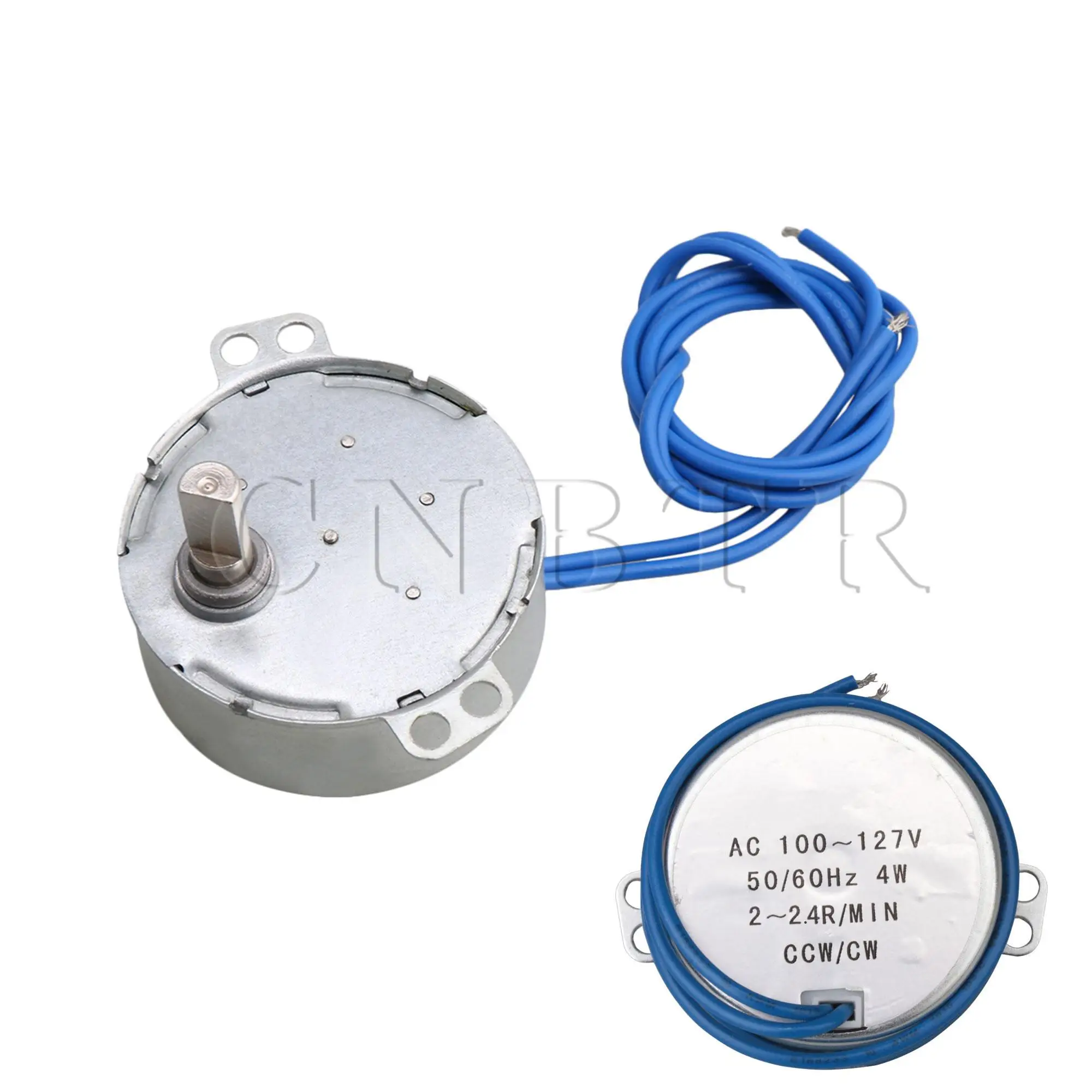 CNBTR AC110V TYC-50 Metal Gear Synchronous Motor One Side Flat Shaft 2-2.4rpm Speed