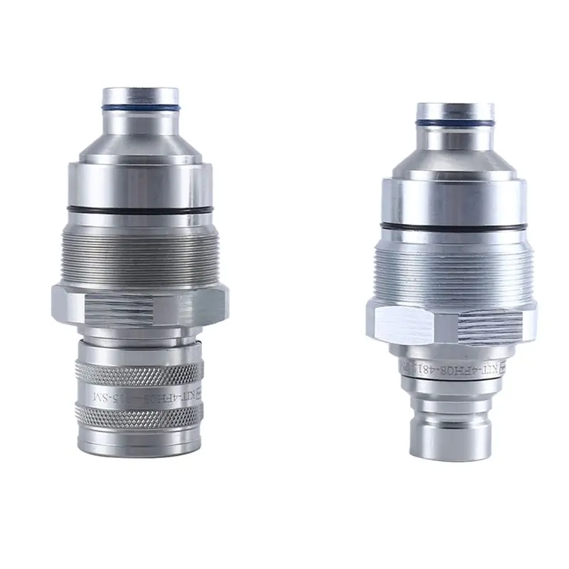 A09E-Male Female Flat Coupler Kits Hydraulic Quick Coupler For Bobcat Kubota Tractor Excavator Loader 7246802 7246799