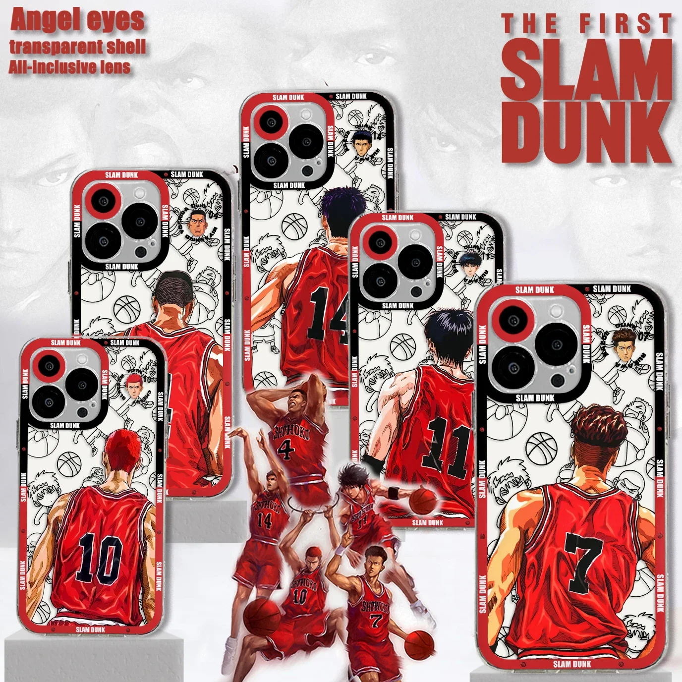 Custodia per telefono Slam Dunk di lusso per Samsung S24 S23 S22 S21 S20 S10 FE Note20 Plus Ultra Lite 5G TPU trasparente morbido antiurto