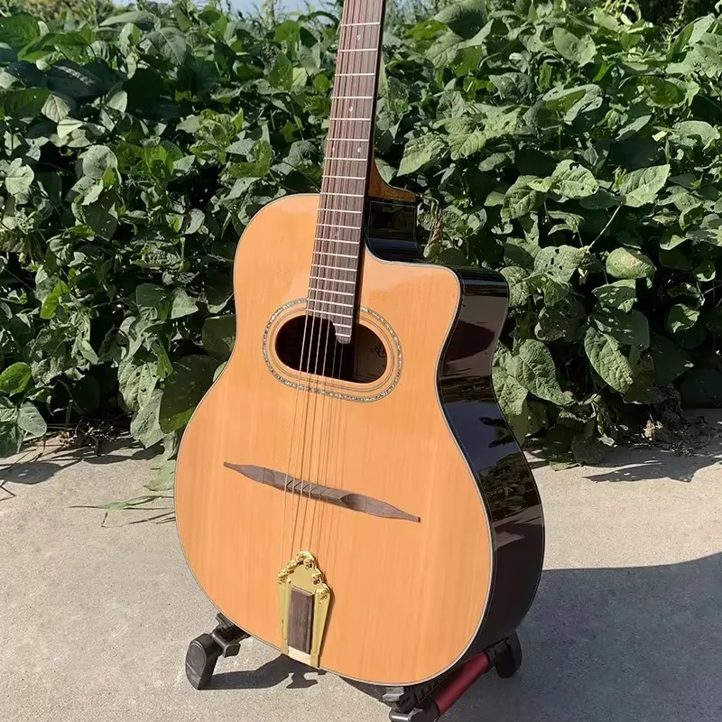 Hot Sale  Jazz Guitar Solid Cedar Top D Hole Rosewood Body Vintage Bluegrass Music Instrument Acoustic