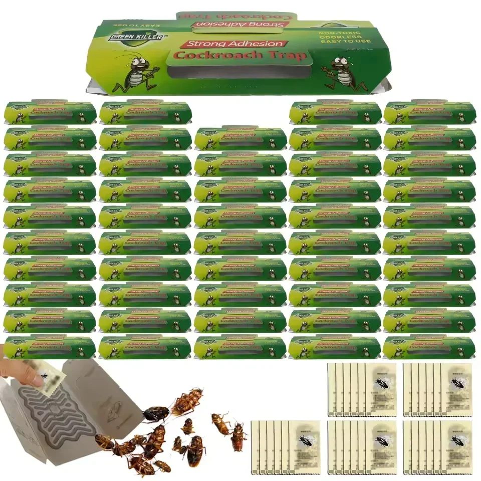 Piège à cafards, répulsif et appât tueur, pièges collants puissants, répulsif anti-insectes et nuisibles, écologique