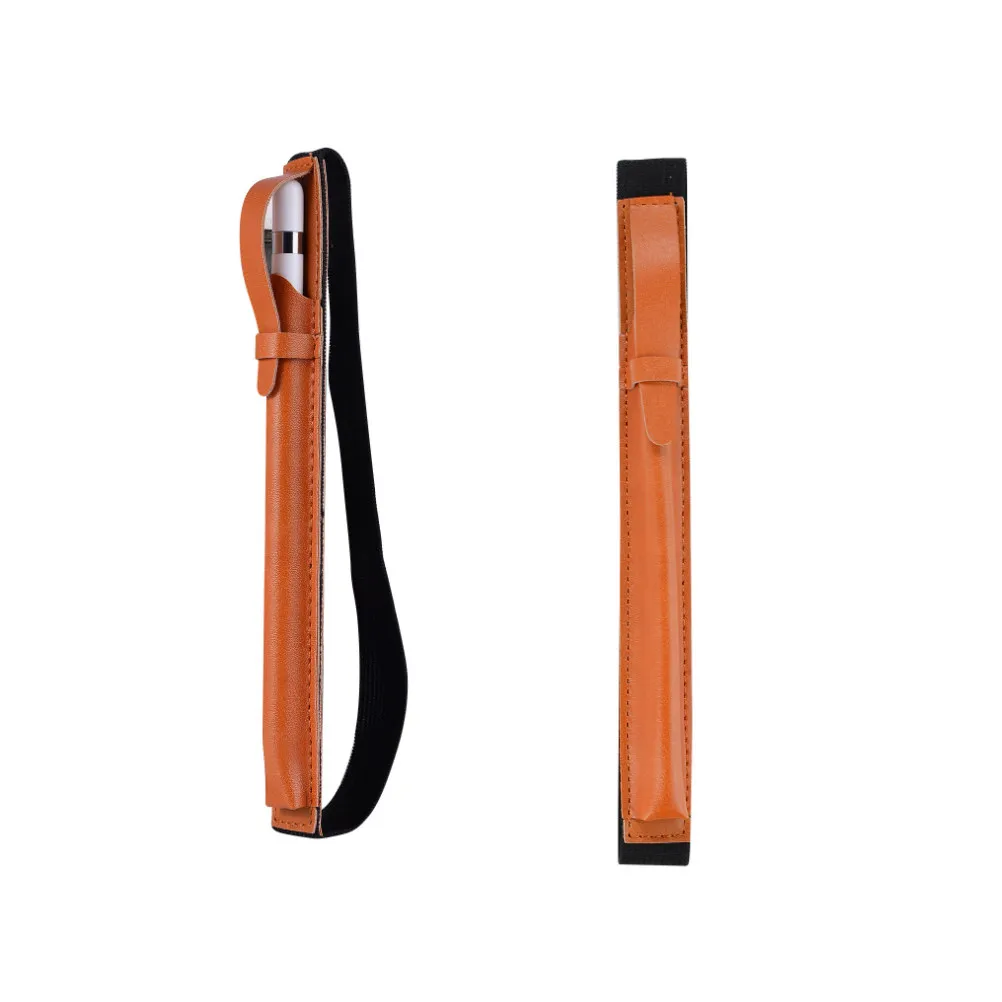 

Premium PU Stylus Pen Cover for Pencil Protective Travel Case with Elastic Belt Clip for Daily Use Light