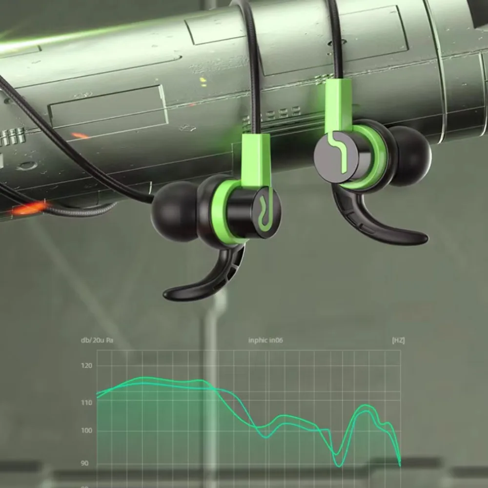 سماعات رأس سوبر باس سلكية مع ميكروفون ، سماعات رياضية ، مقاوم للعرق ، سماعة أذن ، خطاف أذن ، جميع الهواتف المحمولة